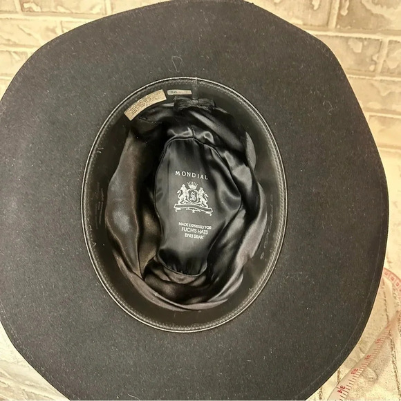 Mondial Vintage Wide Brim Fedora Black Hat Made for Fuch’s Hats Beni Brak - Picture 6 of 12